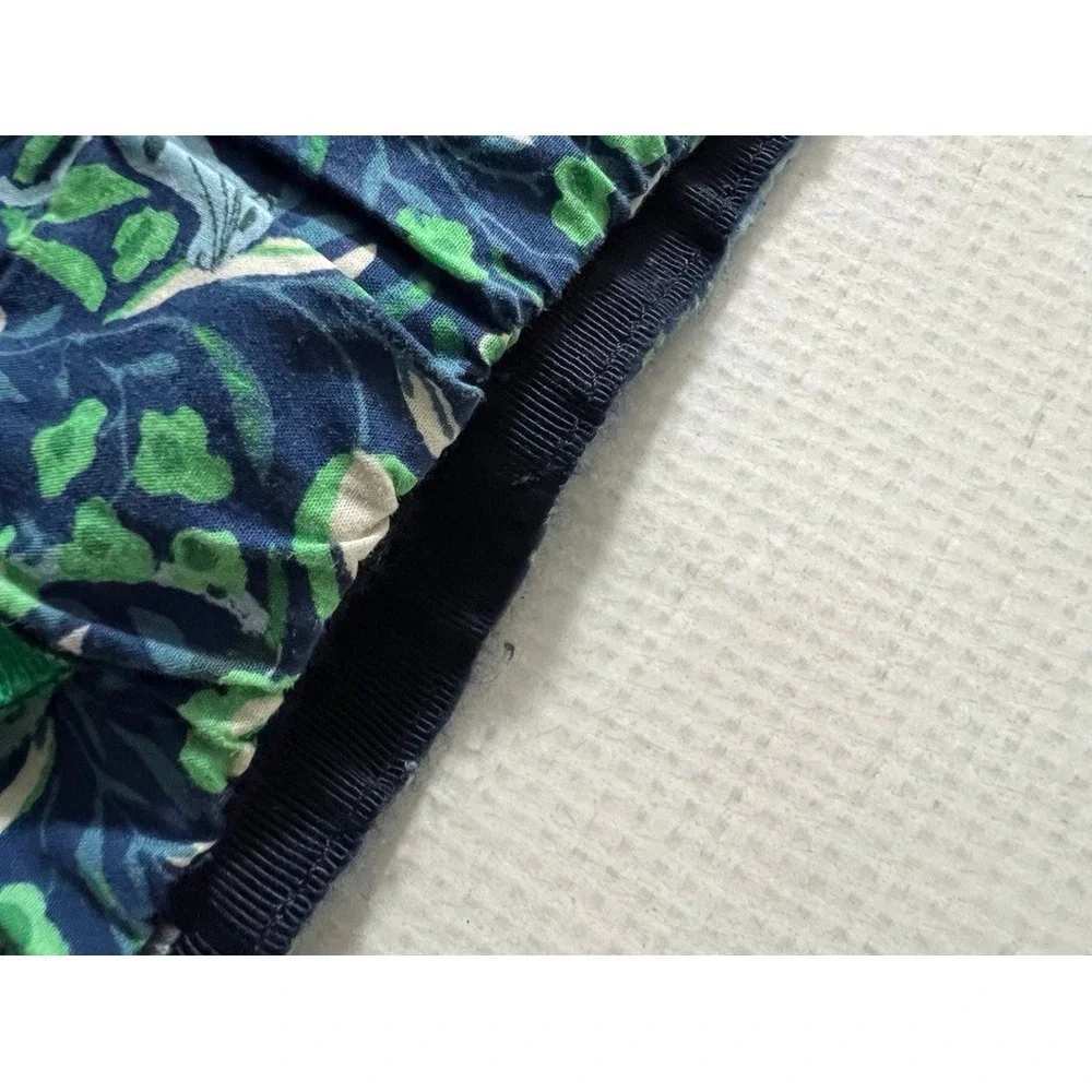 J Crew Pajama Pants Women 2X Blue Green Floral Cheetah Print BM286‎